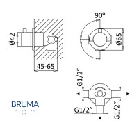 MEDIDAS INVERSOR BAÑO-DUCHA EMPOTRADO LUSITANO BRUMA